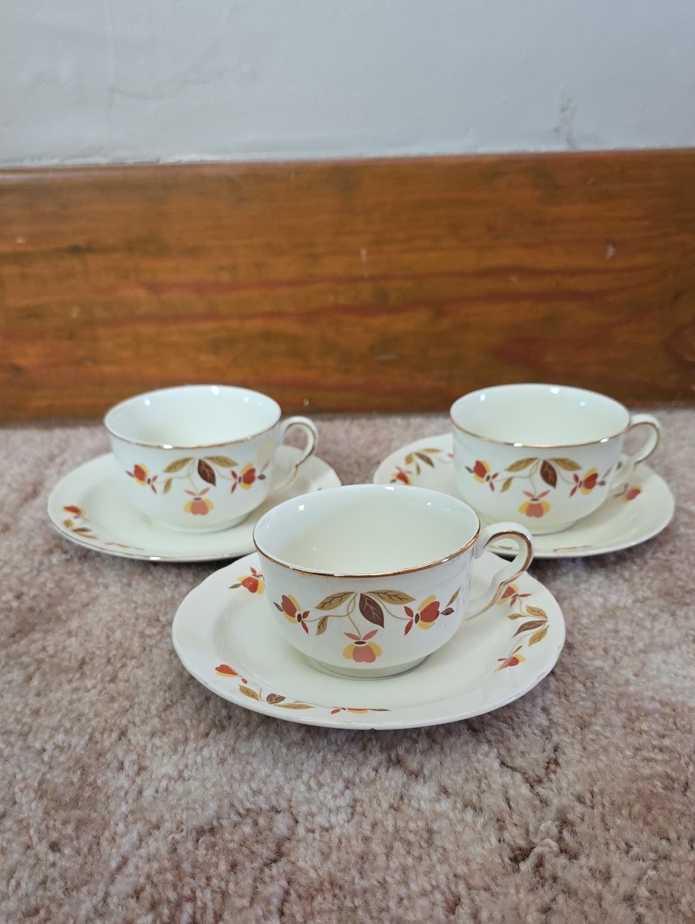 Jewel Tea Autumn Leaf Tea Cup and Saucer Set